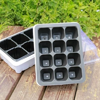 12 Пластиковая пластиковая прозрачная ящик для саженцев Увлажняет и потепление саженцев Трехнологический набор семян с ящиками для мясных ящиков много.
