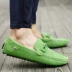 2023 Mới Anh Phong Cách Hàn Quốc Xuân Thu Nam Đậu Hà Lan Giày Da Nam Da Thật Matte Thời Trang Trẻ Trung Giày Lười Xu Hướng Giày thấp