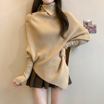 taobao agent Knitted winter sweater, trench coat, design top, plus size, trend of season