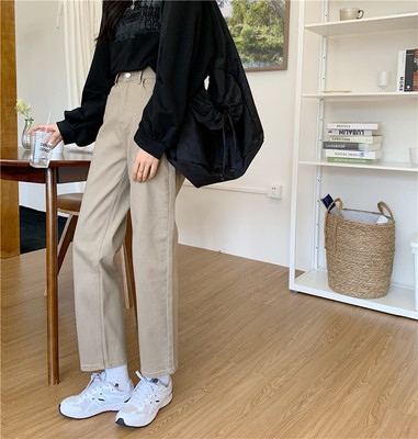 taobao agent Fleece spring warm jeans, trend of season, for plus size ladies, high waist, for pear shaped body