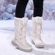 Ngoài trời tuyết khởi động nữ 2018 trụ dầy mới đáy trượt giày mùa đông ấm áp không thấm nước cộng với bốt bông nhung