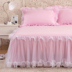 Hàn Quốc phiên bản của giường váy ren mảnh duy nhất công chúa giường trải giường đặt bông dày 1.8 m nệm chống trượt bảo vệ bìa Váy Petti