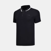 Li Ning ngắn tay áo polo 2018 mùa hè mới phong cách bông ve áo breathable thể thao giản dị APLN051 055