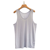 Lụa đan trung niên vest men loose dưới mịn và thoải mái nam vest nam áo sơ mi cha vest váy 2 dây