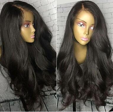 taobao agent Former lace front lace sent Brazilian wave 18 -inch ladies wig