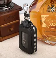 Đa chức năng key bag couple da điều khiển từ xa của phụ nữ dây kéo túi chìa khóa da chìa khóa xe túi người đàn ông túi đựng chìa khóa