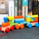 Montessori Preschool đồ chơi giáo dục cho trẻ em 1-2-3 tuổi bộ dạng hình học kết hợp của cột tàu xây dựng khối