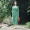 Du lịch hè Nian Jiangnan của phụ nữ nghệ thuật retro áo dài kích thước lớn áo choàng lỏng dây đai váy đầm mỏng - Váy dài đầm dáng dài