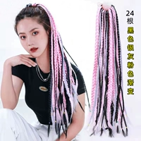 Микс и матч-черный+серебряный серый+розовый-24 корни