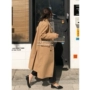 Áo khoác len nữ 2018 mùa thu đông phổ biến Phiên bản Hàn Quốc của đoạn mới dài áo len dày Hepburn dày - Áo Hàn Quốc ao dạ nu thoi trang
