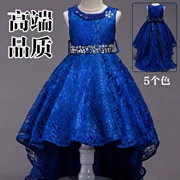 Zhongda cô gái đuôi dài váy dạ hội váy trẻ em trang phục solo trẻ em T mô hình cuộc thi trình diễn