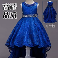 Zhongda cô gái đuôi dài váy dạ hội váy trẻ em trang phục solo trẻ em T mô hình cuộc thi trình diễn váy công chúa cho bé