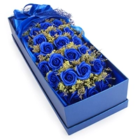 Тибетская синяя 33 синяя роза+сушеные цветы