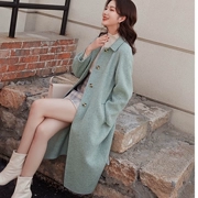 Áo khoác len nữ hai mặt dài phần 2019 phiên bản mới phổ biến của Hàn Quốc về mùa thu và mùa đông Áo len nữ cao cấp - Áo len lót đôi