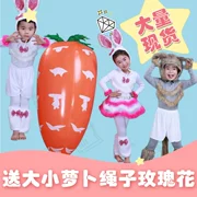 Ngày của trẻ em Thỏ Trắng Trang Phục Trẻ Em Bunny Trang Phục Yangmei Thỏ Quần Áo Hiệu Suất Thỏ Không Khí Yangmei Vũ Ăn Mặc