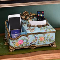 Универсальный пульт, коробка для хранения для гостиной, бумажные салфетки, украшение, европейский стиль, в американском стиле