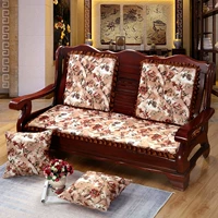 Mùa đông dày sofa gỗ đệm với tựa lưng kết hợp chống trượt sang trọng dài bằng gỗ ghế đệm gỗ gụ đệm đệm sofa