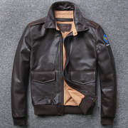 Mỹ cổ điển A2 áo khoác da thí điểm US Air Force chuyến bay phù hợp với da người đàn ông da của lớp đầu tiên da bò áo
