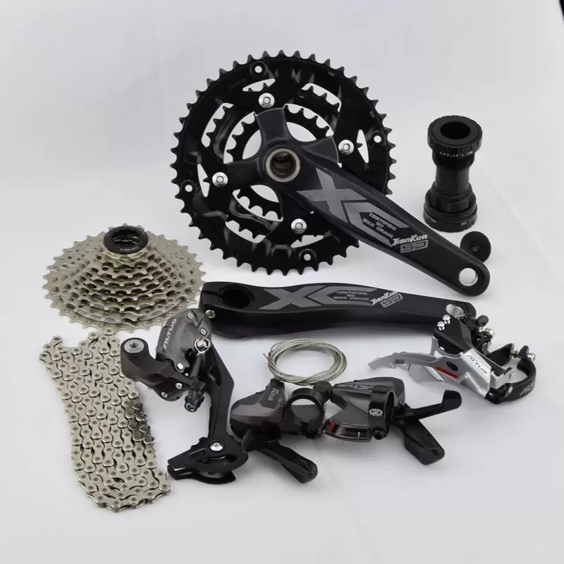 [Shimano M370 трансмиссия полный комплект 27-скоростей комплект для горного велосипеда 9-скоростной задний переключатель]