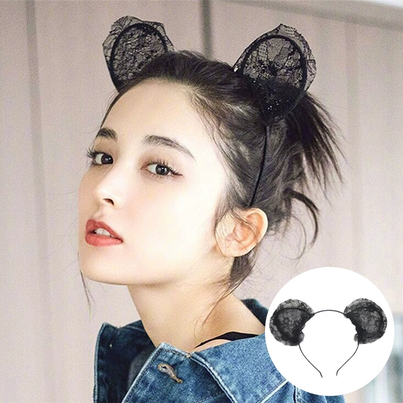 Disney headband Tóc Mickey hoop Tang Yixin với cùng một ngôi sao Mickey tai headband rửa mặt phụ kiện tóc headband - Phụ kiện tóc