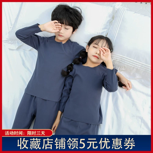 Демисезонная флисовая удерживающая тепло пижама, бархатное детское термобелье, нижнее белье, комплект
