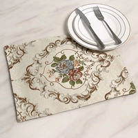 Wei Yi vải placemat mat bảng bảng thảm miếng cà phê pad coaster gạt tàn pad cách Mỹ Tây Âu pad - Khăn trải bàn khăn trải bàn hình oval
