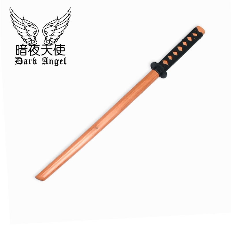 Log Color Stick Knife - 80Cm Long (Without Scabbard)Bushi blade Wooden sword Japan wood cutter jk stick Photo Props knife cos Toys Sheath Juhe Road drawing hit long Tang Dynasty transverse