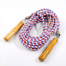 Скакалка Золотой ярлык сплетенный хлопок длинная