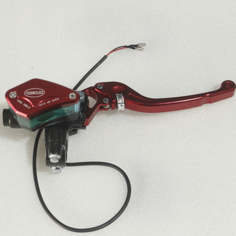 Transparent Oil Cup Upper Pump With Red Handlepedal motorcycle refit parts GY6 Ghost fire moped Drum brake modification Disc brake Kit 125 Rear disc brake Assembly