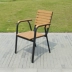 Giải trí ngoài trời bàn ghế gỗ nhựa chống nước và chống ăn mòn ban công sân biệt thự ngoài trời sắt kết hợp ghế đơn giản bàn ghế ngồi ban công Bàn ghế ngoài trời / sân