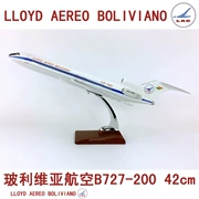 42 cm nhựa máy bay mô hình Bolivia Airlines B727-200 Bolivia mô phỏng tĩnh máy bay mô hình mô hình bay