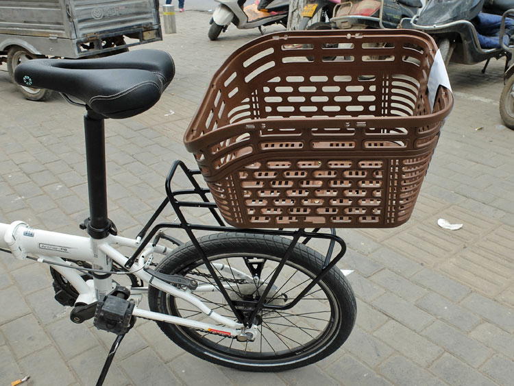 bike back rack basket