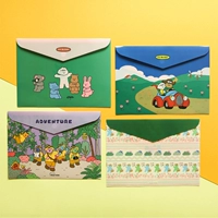 Dailylike Corean Cute Cartoon Semi -Translase A4 Папка с тестовым набором Ins Information Bag Официальная сумка