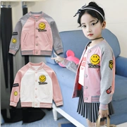 Áo khoác bé gái mùa xuân và mùa thu 2019 phiên bản Hàn Quốc mới của phần mỏng hoang dã của bộ đồng phục bóng chày không khí mùa thu cho bé trai - Áo khoác
