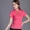 Phong cách quốc gia mùa hè ăn mặc mới của Trung Quốc phong cách của phụ nữ thêu đứng cổ áo khóa ngắn tay t-shirt Slim kích thước lớn bông đáy áo