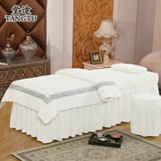 Giáo Sử dụng một màu siêu mềm nhung pha lê châu Âu vẻ đẹp bedspread denim salon bedspread vẻ đẹp và chăm sóc mát xa xông hơi - Trang bị tấm