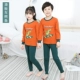 Bộ đồ lót bé trai Cotton 8 Áo len trẻ em Quần áo mùa thu Quần quần mùa thu Quần cotton cho bé trai 9 bé trai mùa đông - Quần áo lót