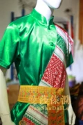 Quần áo Mansa 傣 泐 Quần dài nam màu xanh lá cây Quần dài nam Thái Lan Áo dài Myanmar Lào Dai - Trang phục dân tộc