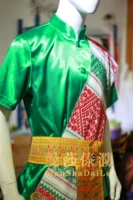 Quần áo Mansa 傣 泐 Quần dài nam màu xanh lá cây Quần dài nam Thái Lan Áo dài Myanmar Lào Dai - Trang phục dân tộc trang phục dân tộc tày