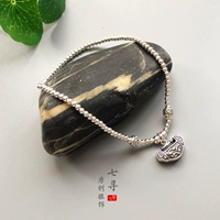 Bảy tìm kiếm ban đầu retro sterling bạc vòng đời khóa dài mong muốn khóa tốt lành khóa hòa bình khóa cổ phong cách nghệ thuật ác chuyển - Vòng chân những mẫu lắc chân đẹp nhất