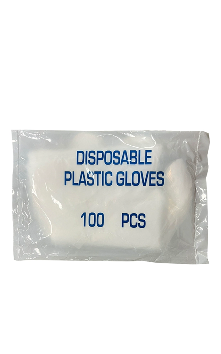 Dày dùng một lần găng tay lớn phục vụ làm tóc mặt nạ tay nhựa trong suốt màng PE găng tay trong suốt găng tay chống nóng 
