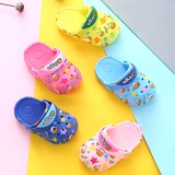 Летние детские мюли, нескользящие тапочки в стиле Crocs, закрытый носок, 1-3 лет, мягкая подошва