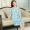 Váy cotton nhân tạo váy ngủ nữ mùa hè tay ngắn Váy ngủ mẹ Hàn Quốc kích thước lớn váy rộng bên ngoài mặc dịch vụ mặc nhà - Đêm đầm