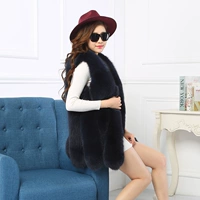 Nhập khẩu toàn bộ da cáo lông thú vest 2019 mới thả lớn chính hãng đặc biệt cung cấp áo khoác lông thật cho nữ dài - Faux Fur áo khoác lót lông nam