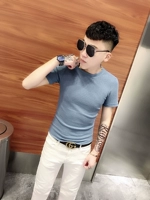 Мужская летняя футболка, трендовый жакет, в корейском стиле, короткий рукав, популярно в интернете