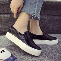 Giày vải da mới 2018 nữ phiên bản Hàn Quốc của giày đế dày hoang dã đế mềm giầy độn nữ