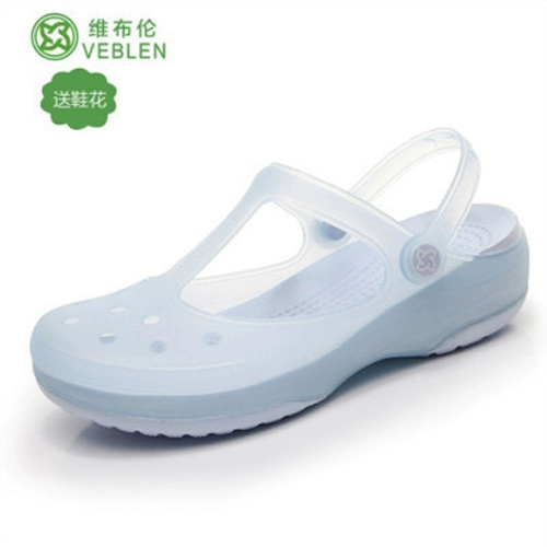 Veblen truy cập dép mùa hè trẻ em chính hãng của lỗ giày cô gái in dép thạch giày trượt dép và dép đi trong nhà 