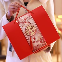Большая подарочная коробка, льняная сумка, китайский стиль, подарок на день рождения