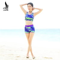 Sanqi 2017 bikini mới chia eo cao boyshort nữ đồ bơi thủy triều ngụy trang vest thể thao đi biển - Bikinis đồ bơi đi biển