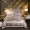 Bộ đồ giường phủ giường kiểu satin satin bộ bốn bông cotton Châu Âu giường đôi trần truồng ngủ - Bộ đồ giường bốn mảnh